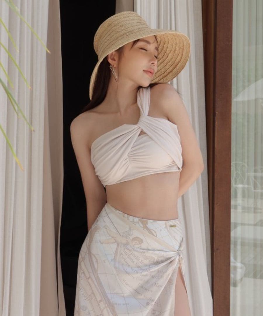 m♡＊ワンショルダー2wayトップス スイムウエア 水着