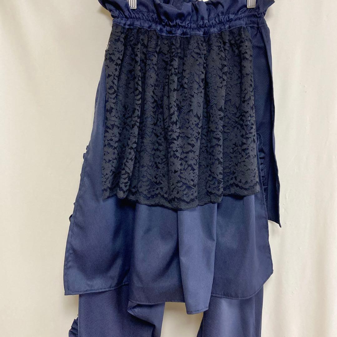 『お客』変形デザイン☆サルエルパンツ　アズノウアズ　デニムリメイクスカート