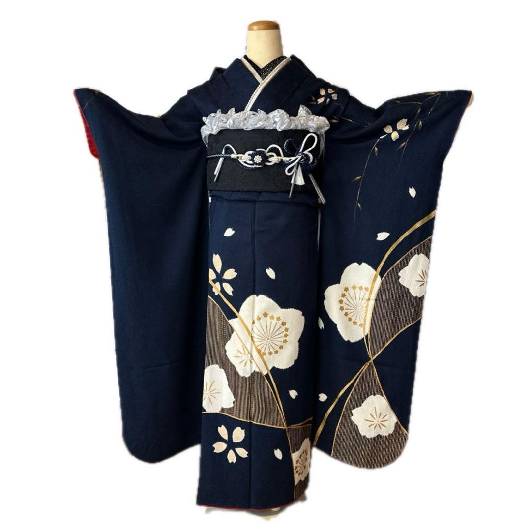 紺色Midnight Mode♡振袖フルセット 成人式前撮り謝恩会