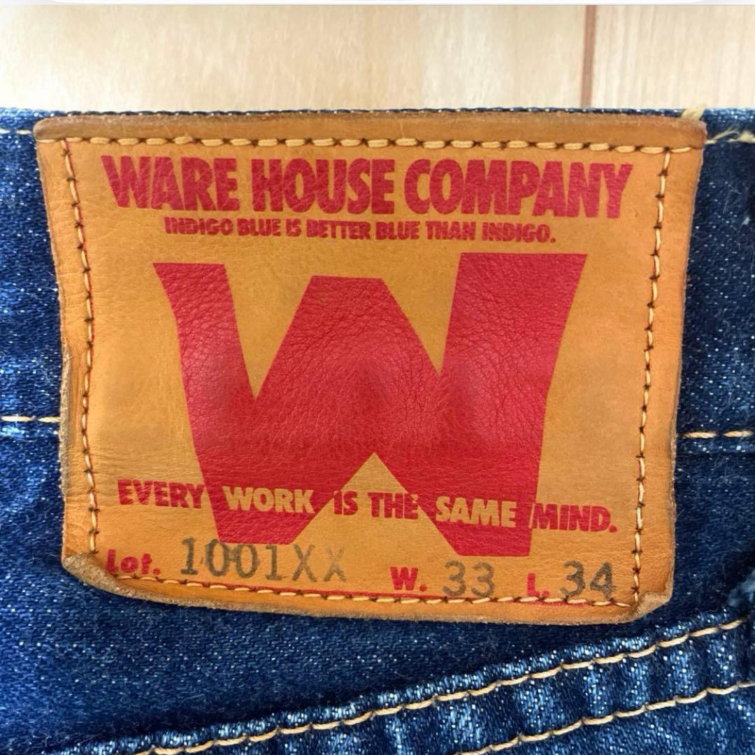 希少デニム！初期ウエアハウス 1001XX！90年代 黄金期個体W33酸化デニム