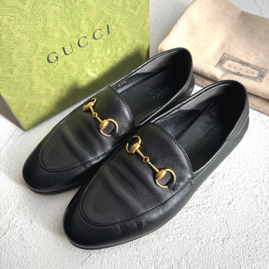 GUCCI グッチ ホースビット ブリクストン ローファー ブラック 35