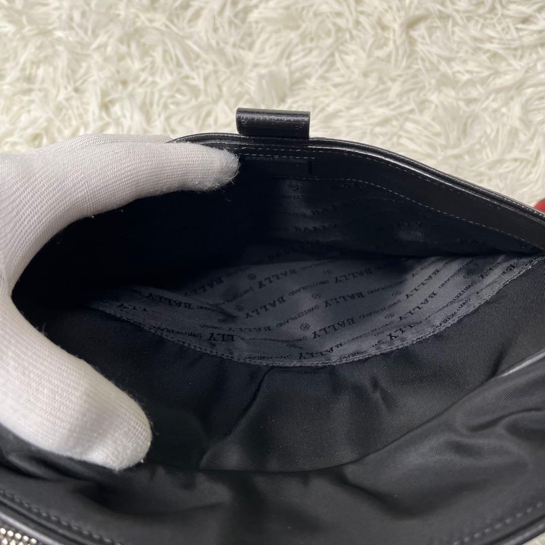 BALLY ショルダーバッグ トレインスポッティング ナイロン×レザー 黒