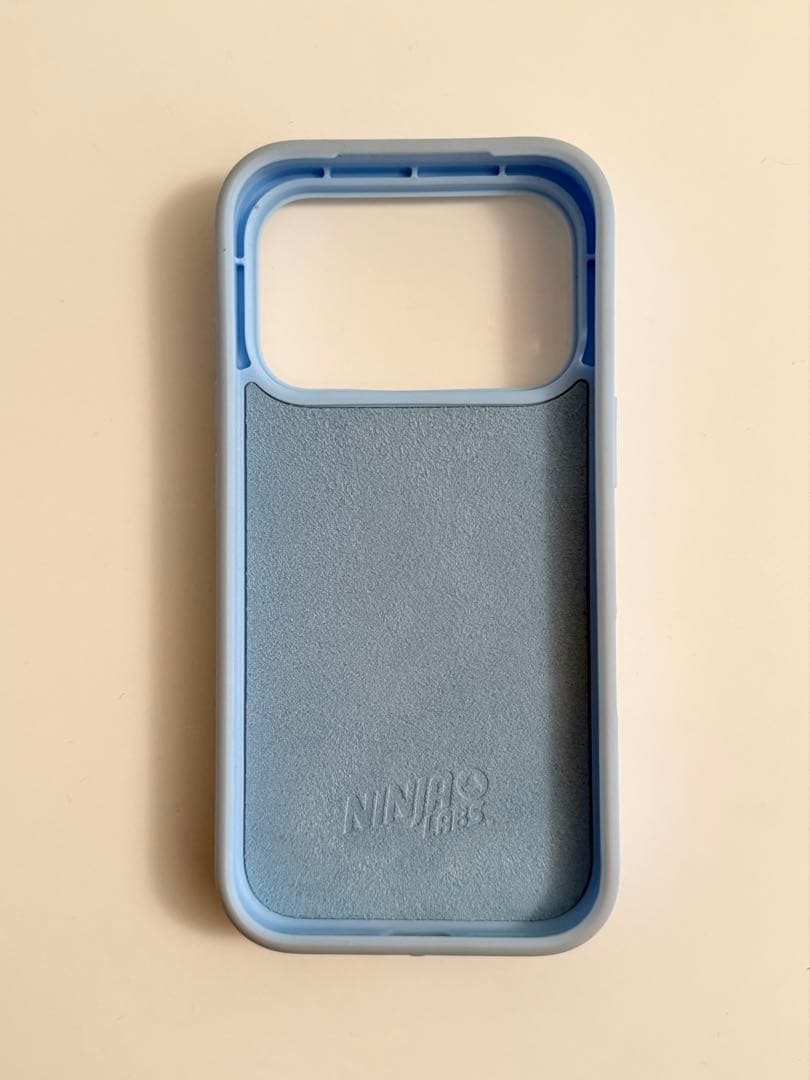 NINJA ライトブルー iPhoneケース カード収納