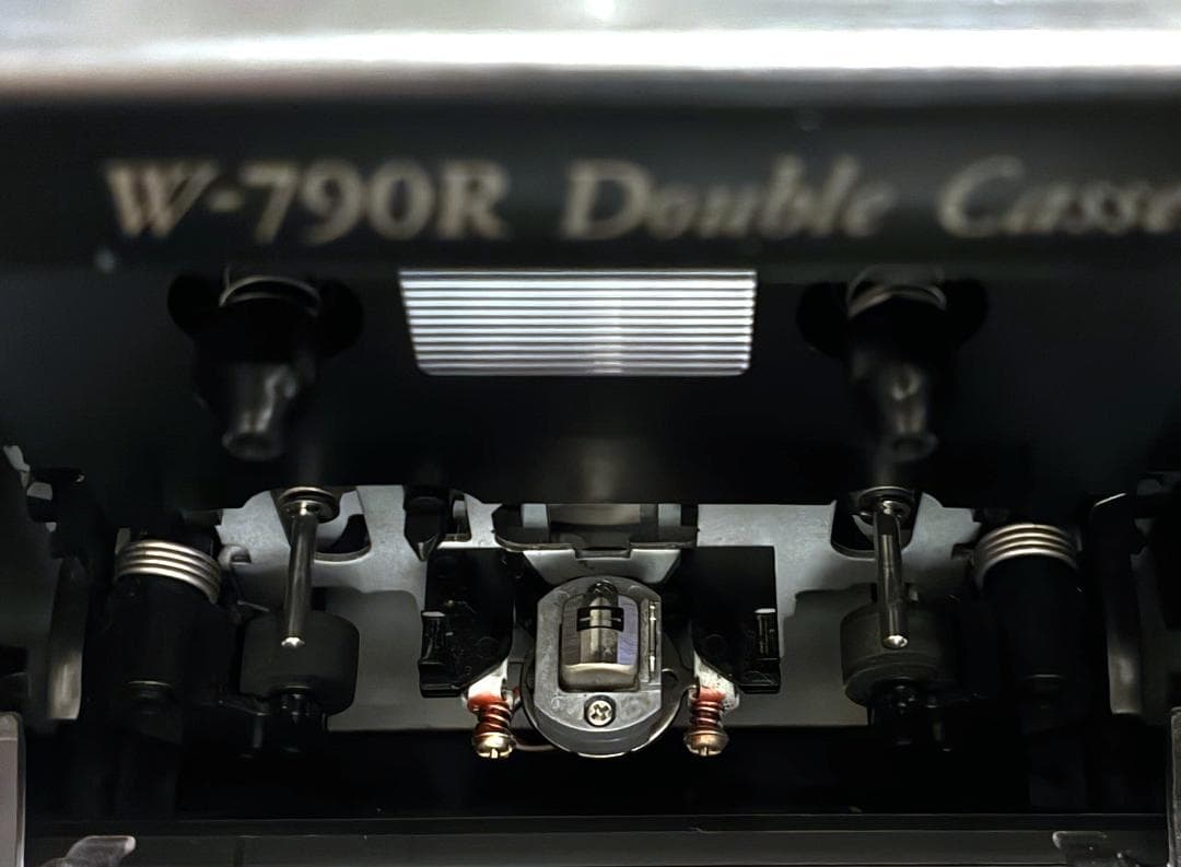 【動作OK】リモコン付き！！　ダブルカセットデッキ　TEAC　W-790R