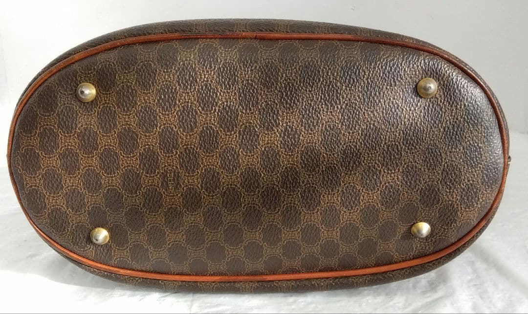 APN26 セリーヌ マカダム バケツ型ハンドバッグ ゴールド金具 トリオンフ