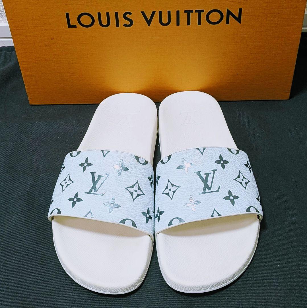 【値下げ　箱靴袋付き】ルイヴィトン サンダル 虹色モノグラム 白 27.0cm