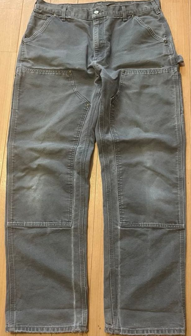 カーハート ダブルニー ペインターパンツ USA アメリカ 製　グレー