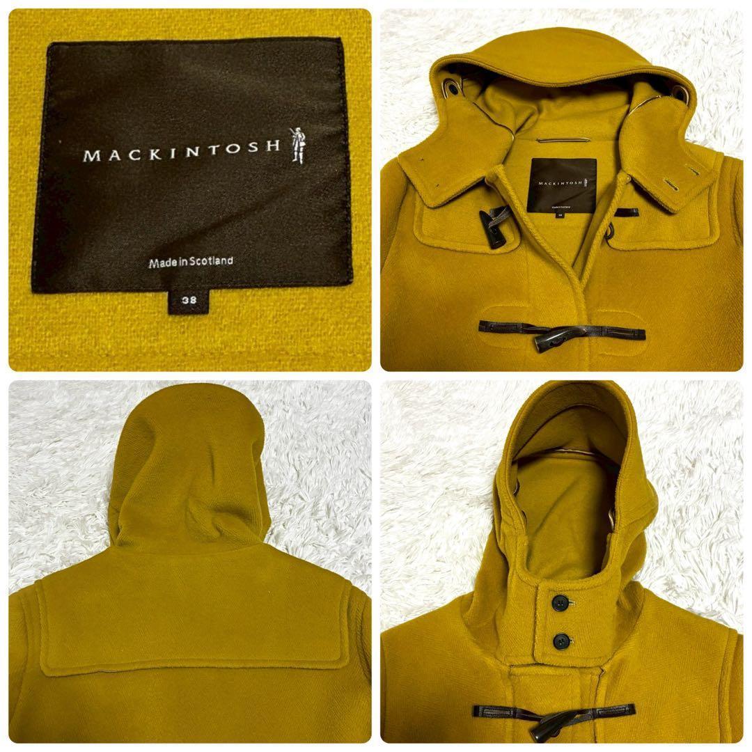美品 マッキントッシュロンドン　ダッフルコート　ヘリンボーン　マスタード　M相当