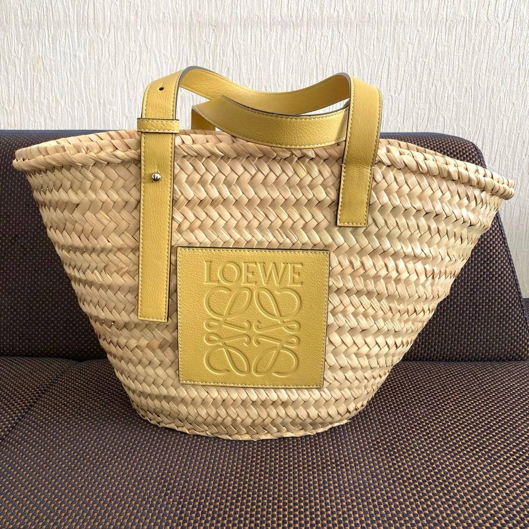 ロエベ　バスケットバッグM ダークイエロー