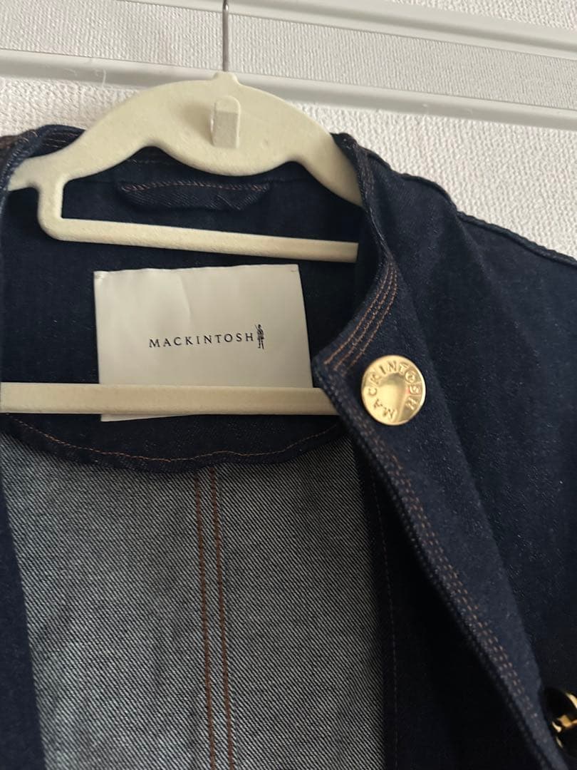 MACKINTOSH ハンビー ノーカラー デニムジャケット【サイズ6】