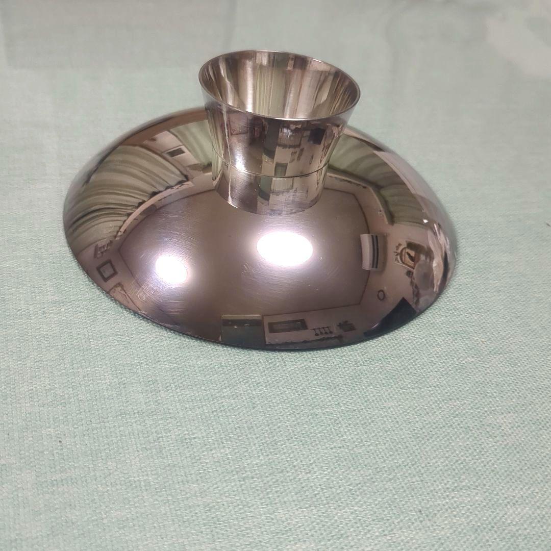 純銀盃【山崎商店謹製】金装飾付き 木箱付き　169g　記念品　刻印あり