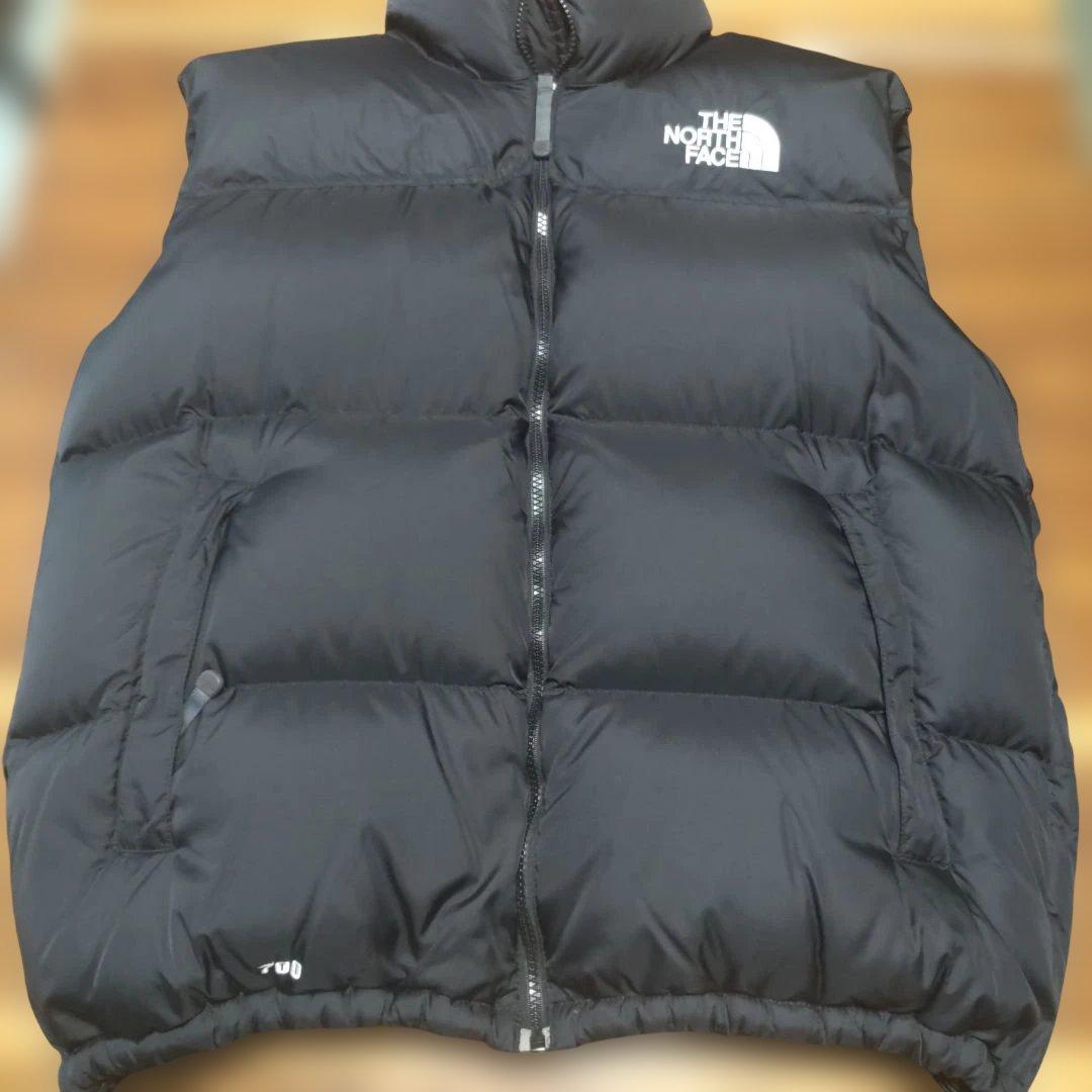 THE NORTH FACE ブラック ダウンベスト XLヌプシ700暖か