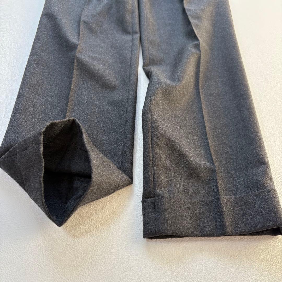 1T0031 INCOTEX ウールサキソニーソリッド テーパードパンツ 44