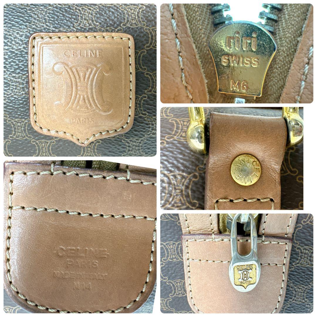 セリーヌ ミニ ボストンバック 2way マカダム柄 トリオンフ ハンドバッグ