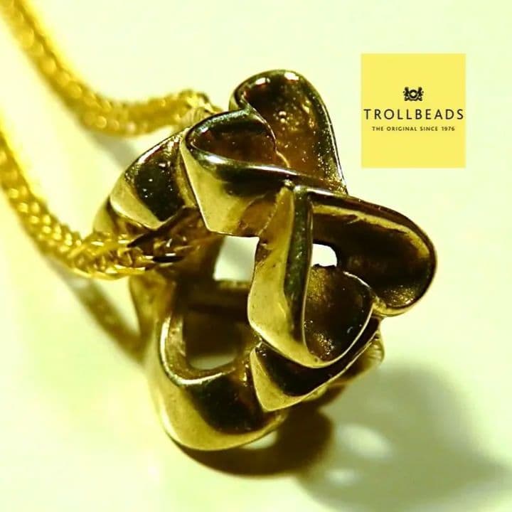 れ*ん様 トロールビーズ　TROLLBEADS 18K　ハーツガロア・ゴールド
