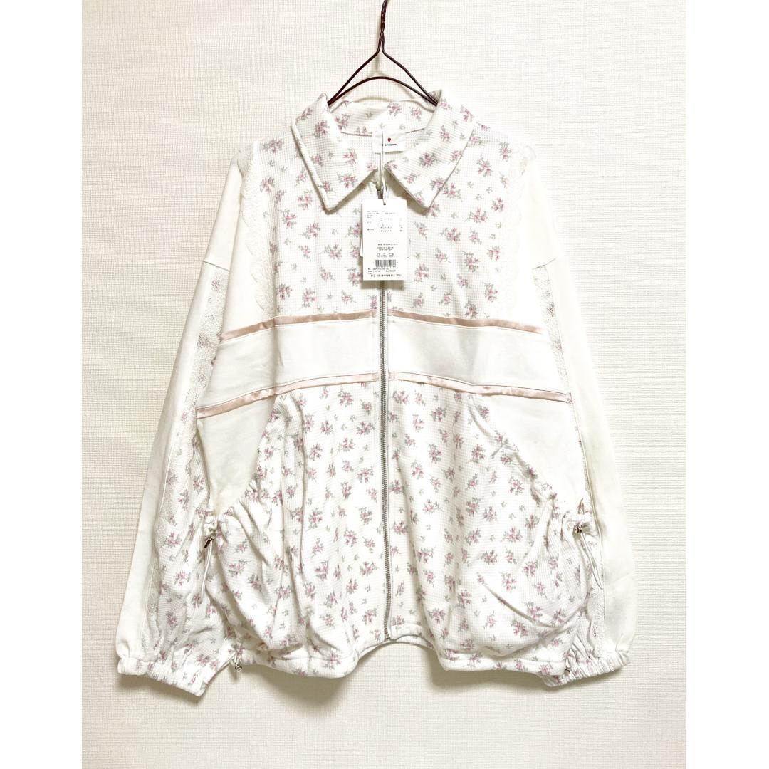 merry jenny 新品 ピンク floralコンビトラックジャケット