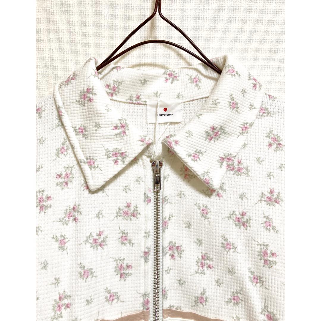 merry jenny 新品 ピンク floralコンビトラックジャケット