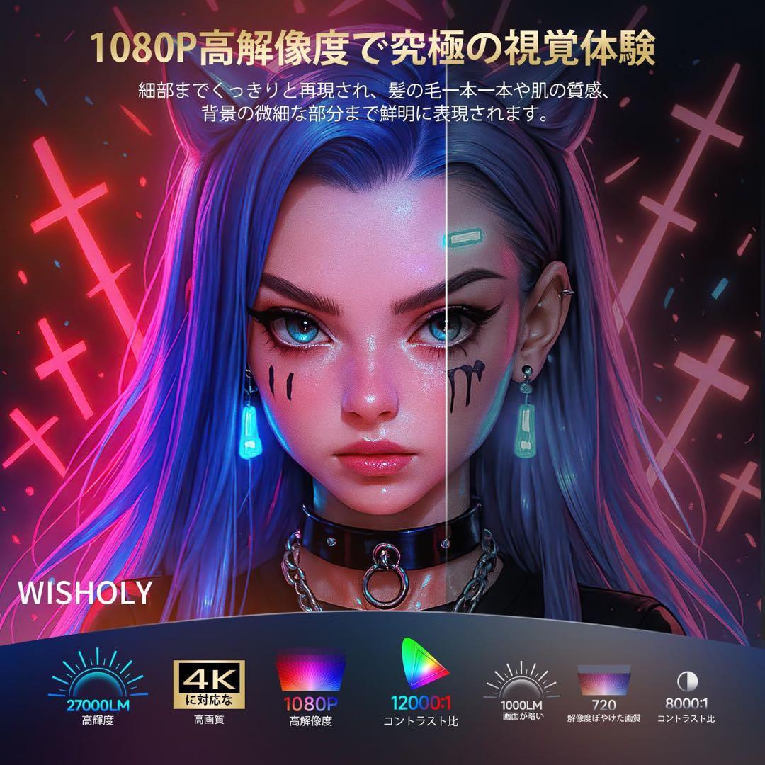 新品！プロジェクター　天井投影　小型　軽量　 家庭用　多機能接続