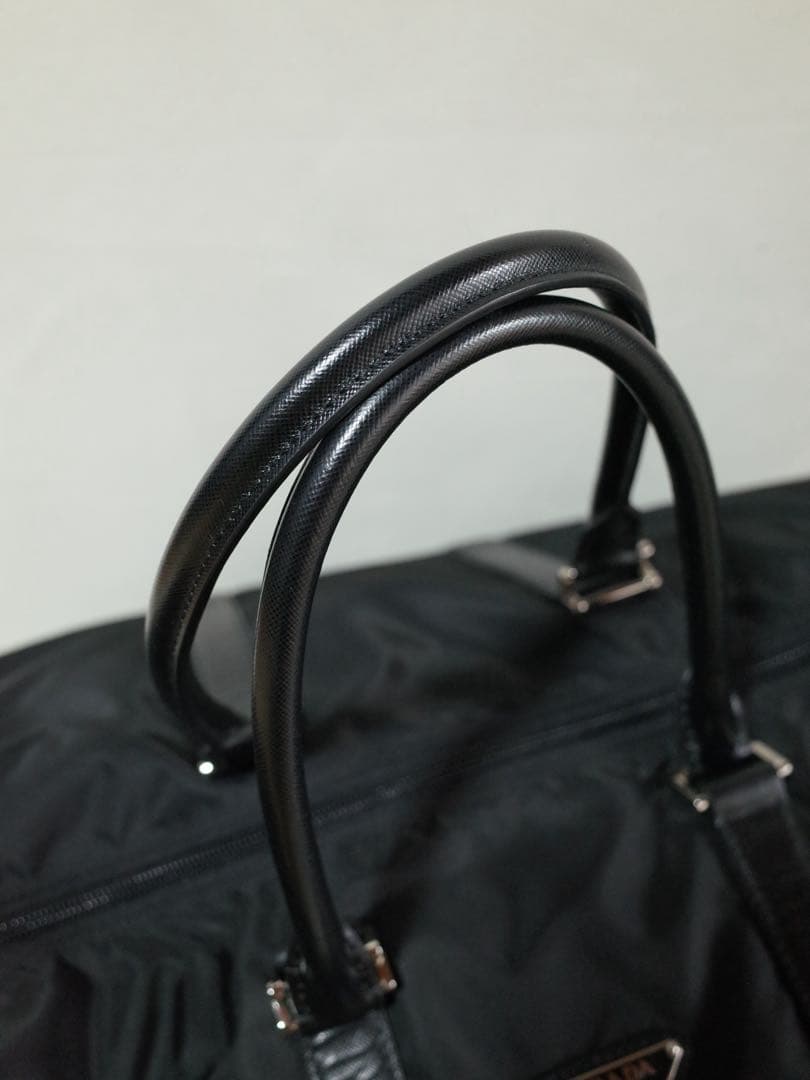 PRADA プラダ　ボストンバッグ トート　三角ロゴプレート　黒　付属品セット