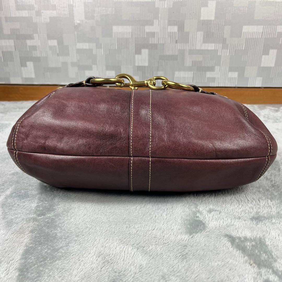 バッグ Coach Hobo Purple Hand Bag Clip