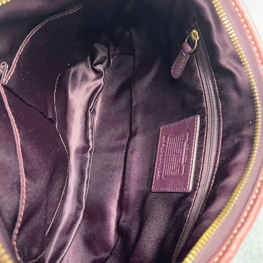 バッグ Coach Hobo Purple Hand Bag Clip