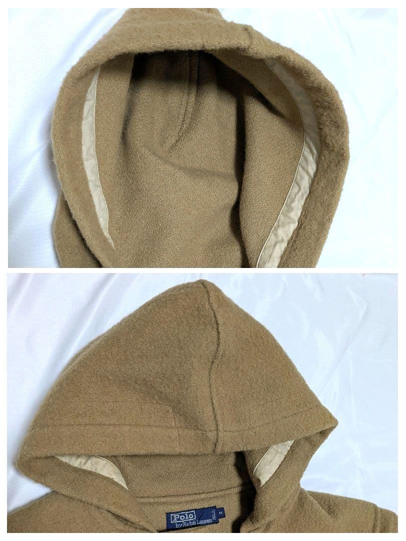 80s ラルフローレン ダッフルコート フード付き ロング ベージュ 入手困難