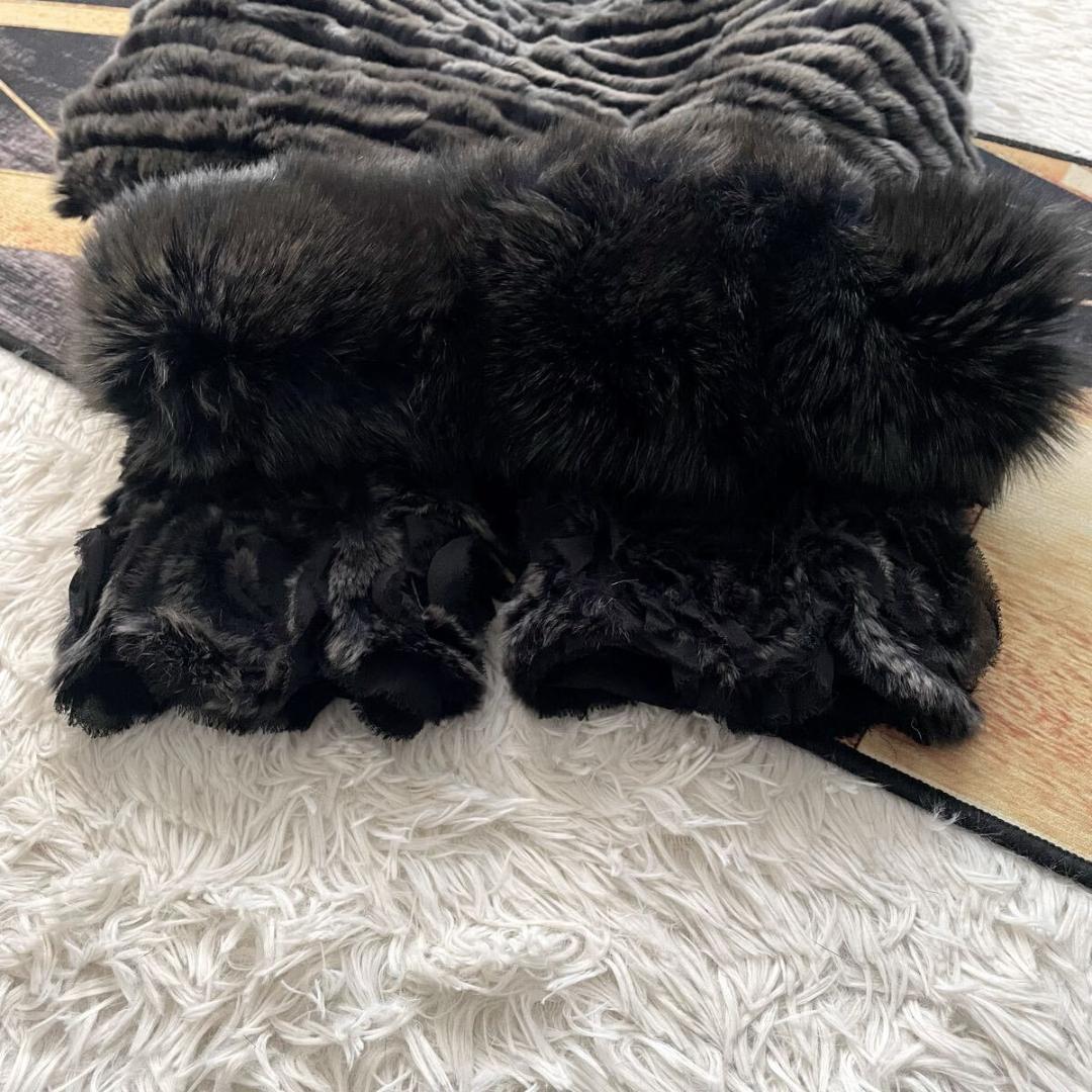 近年人気モデル/横段 軽量 フォックス/レッキス ロング ファーコート 毛皮