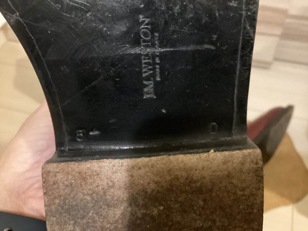 美品jm weston フルブローグ　バーガンディ　サイズ5.5D