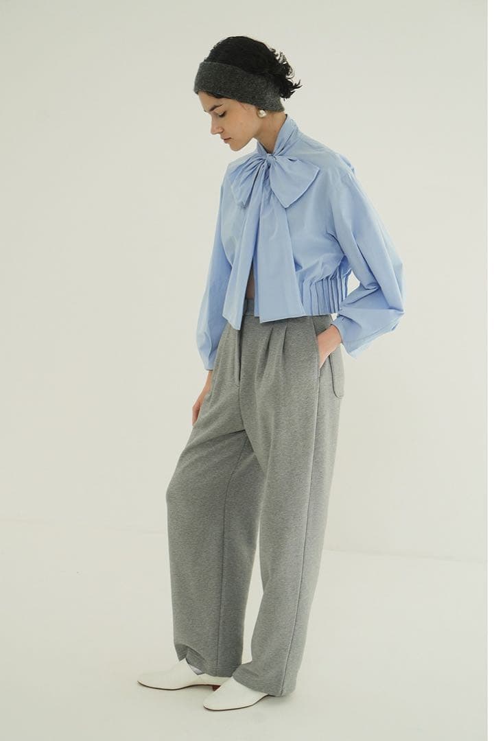 トップス CLANE RIBBON ZIP SHIRTS