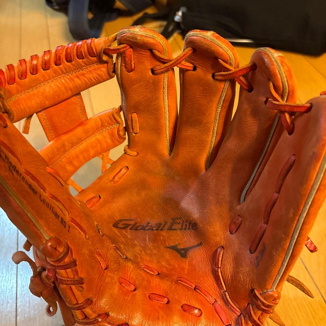 Global Elite 軟式グローブ オレンジ