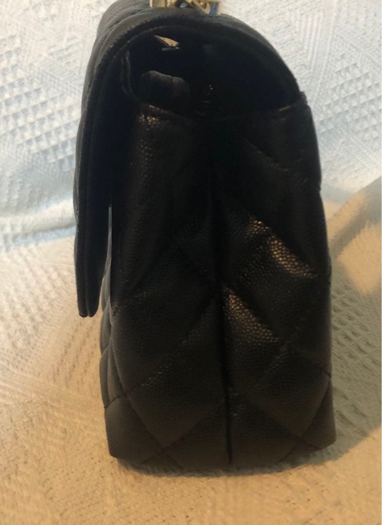 CHANEL ノベルティ キャビアスキン ココハンドル ハンドバッグ 黒