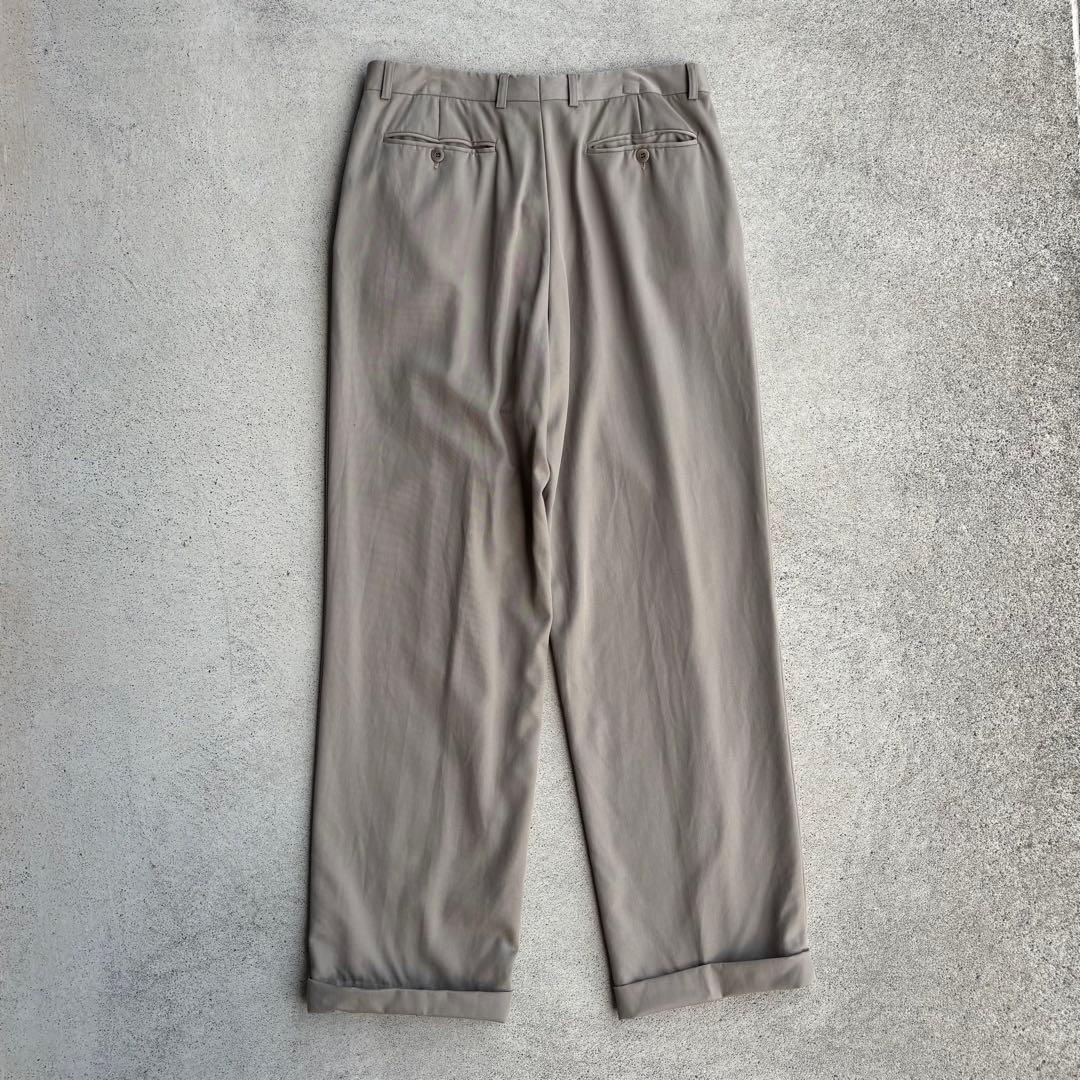 上質◎イタリア製 Zanella 3タック レーヨンワイドスラックス W34