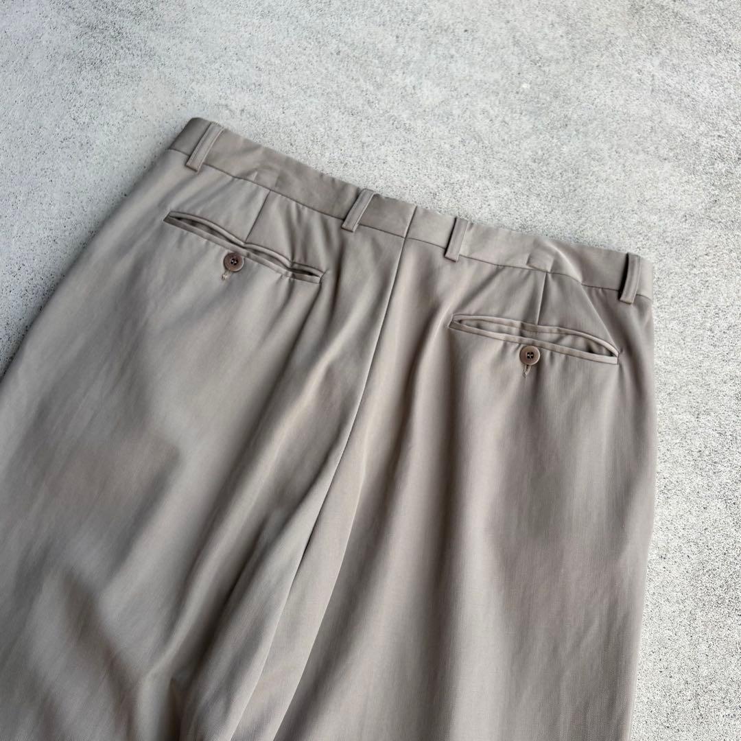 上質◎イタリア製 Zanella 3タック レーヨンワイドスラックス W34