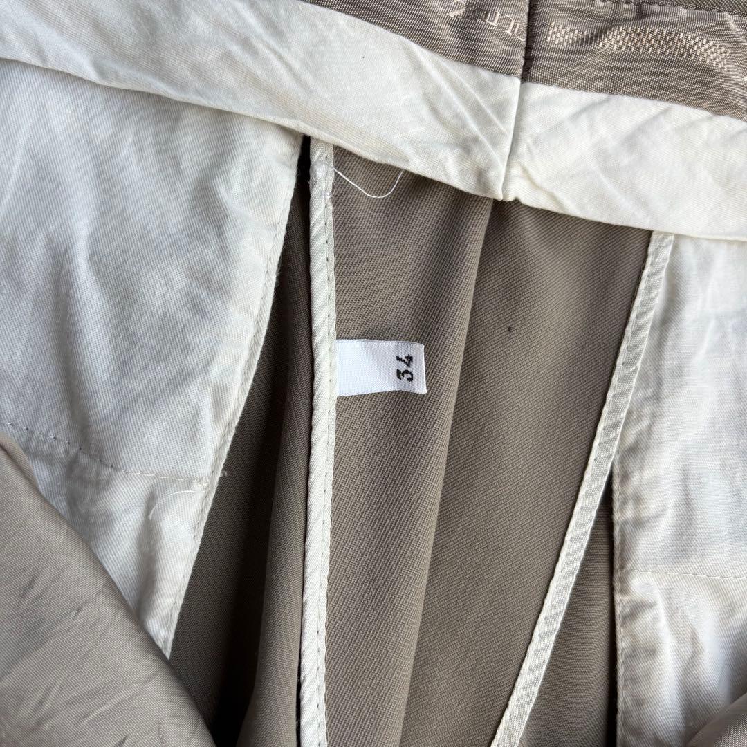 上質◎イタリア製 Zanella 3タック レーヨンワイドスラックス W34