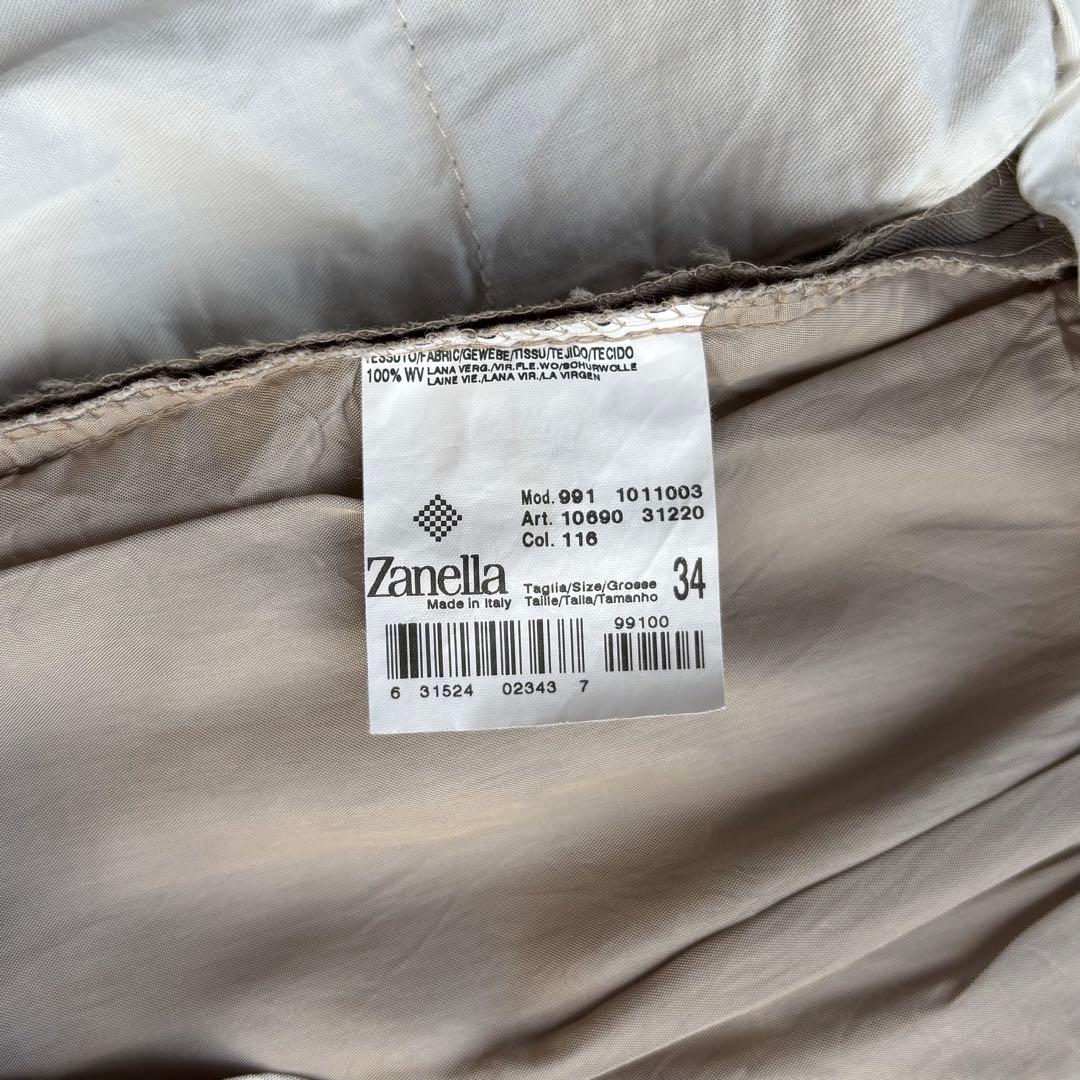 上質◎イタリア製 Zanella 3タック レーヨンワイドスラックス W34