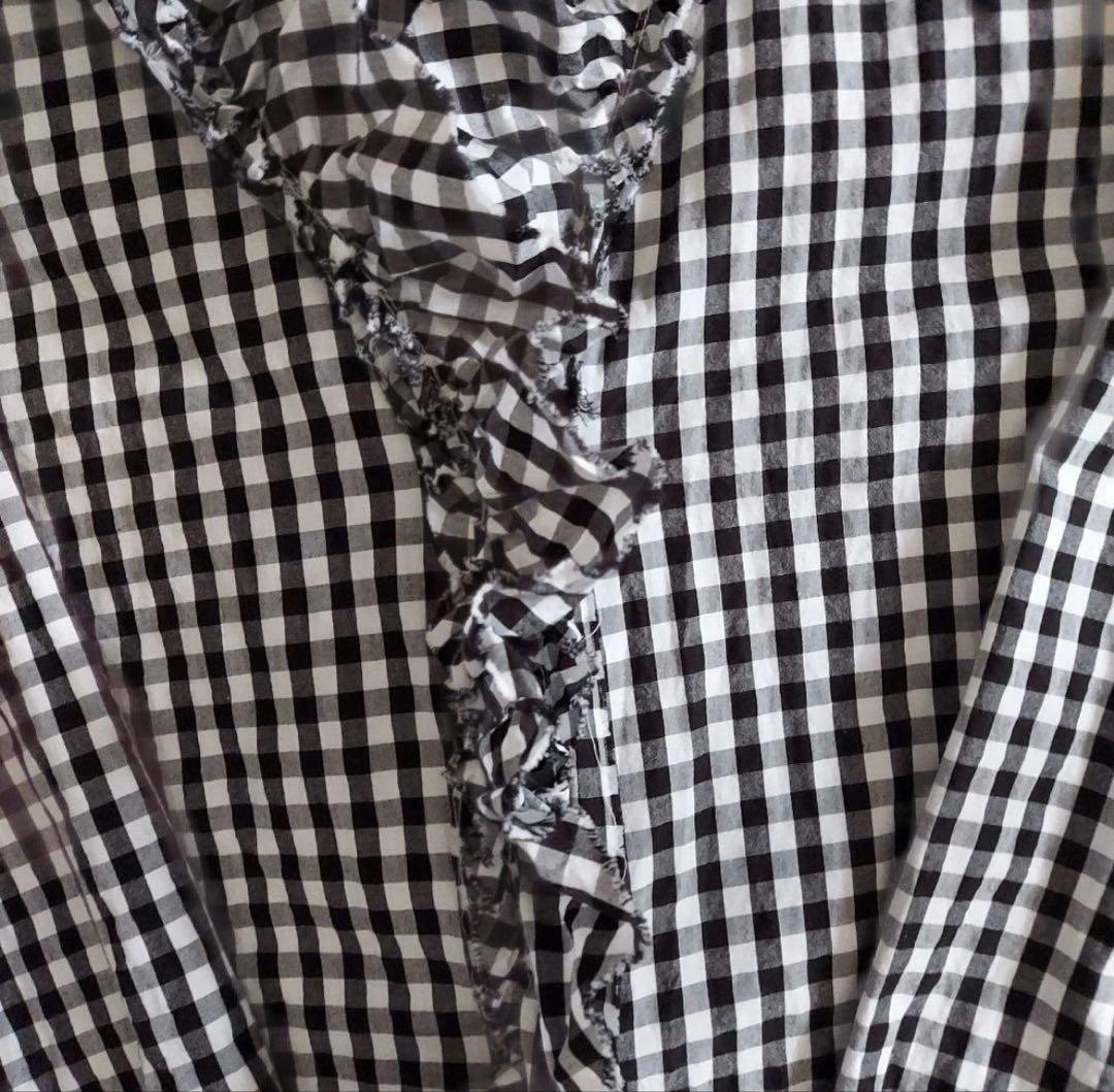 journal standard luxe ギンガム　ブラウス ブラック