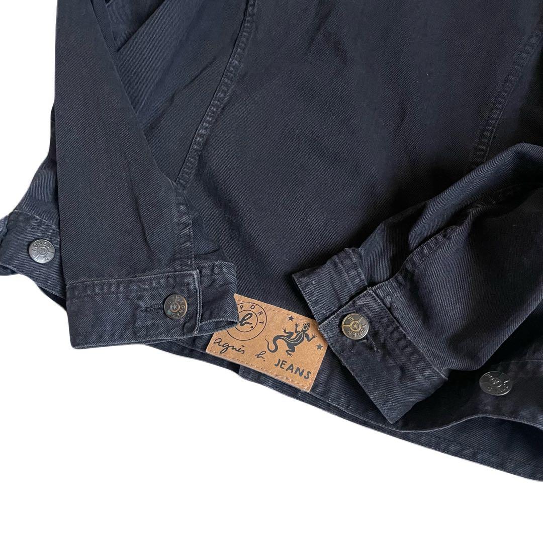 セールagnes bアニエスベー1990sフランス製Gジャン黒デニムジャケット