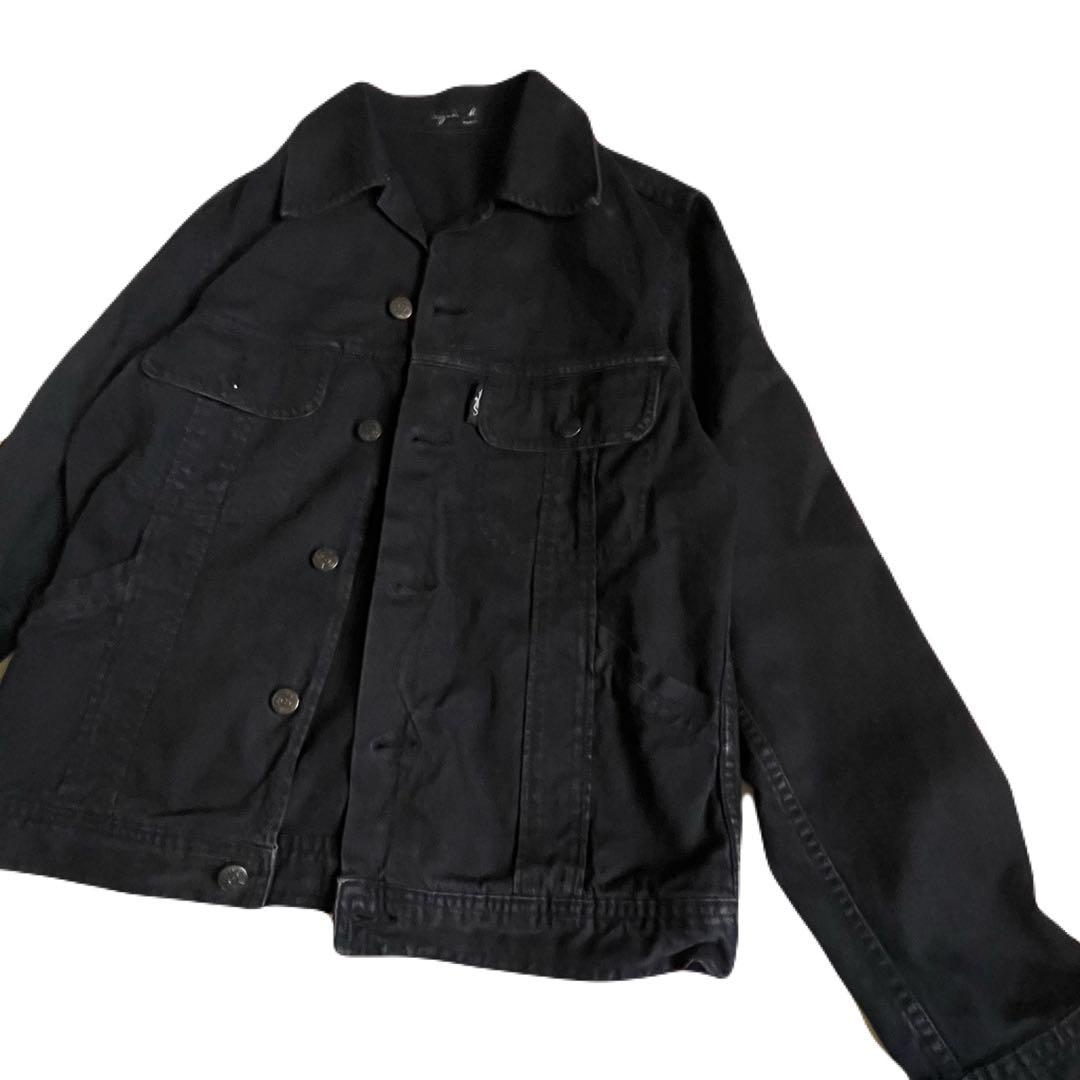 セールagnes bアニエスベー1990sフランス製Gジャン黒デニムジャケット