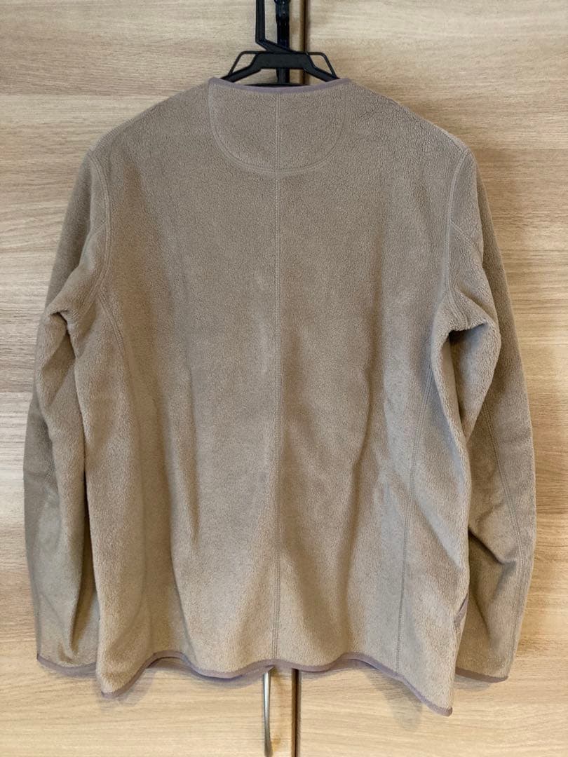 Danton ノーカラー フリース ジャケット サイズ38 ベージュ