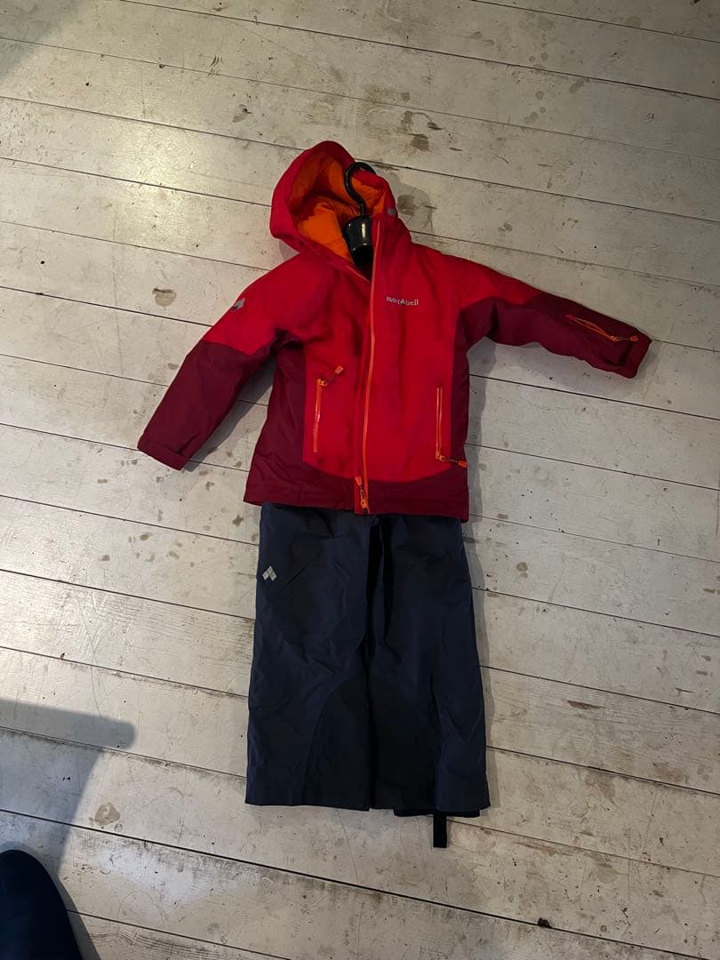 mont-bell キッズ パウダーステップ スキー スノーウェアセット