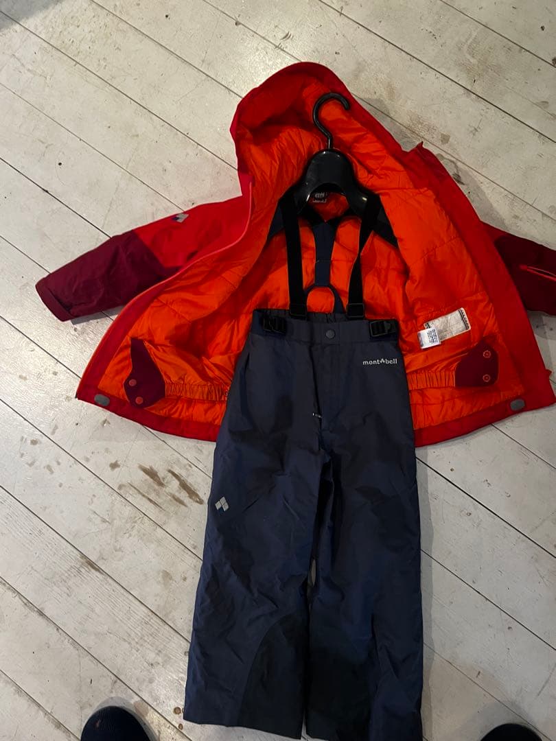 mont-bell キッズ パウダーステップ スキー スノーウェアセット