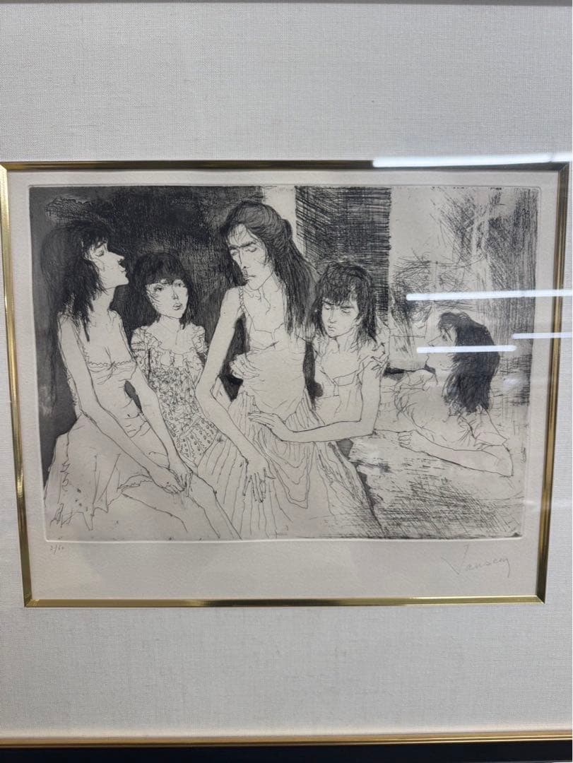 リトグラフ　Jean Jansem ジャン・ジャンセン　　若い娘　3/60