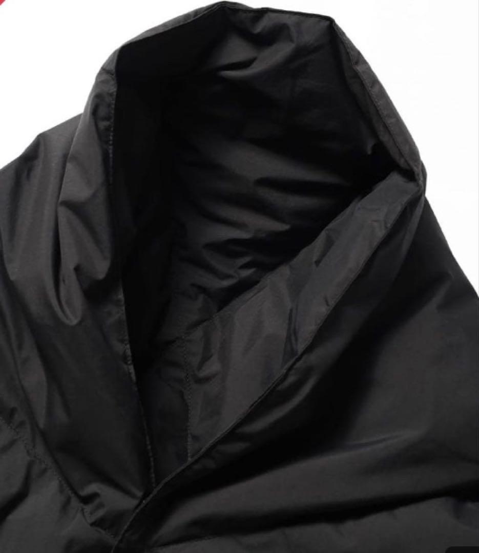 【ほぼ未使用】NANGA ダウンポンチョマフラー 黒 軽量 防寒 人気