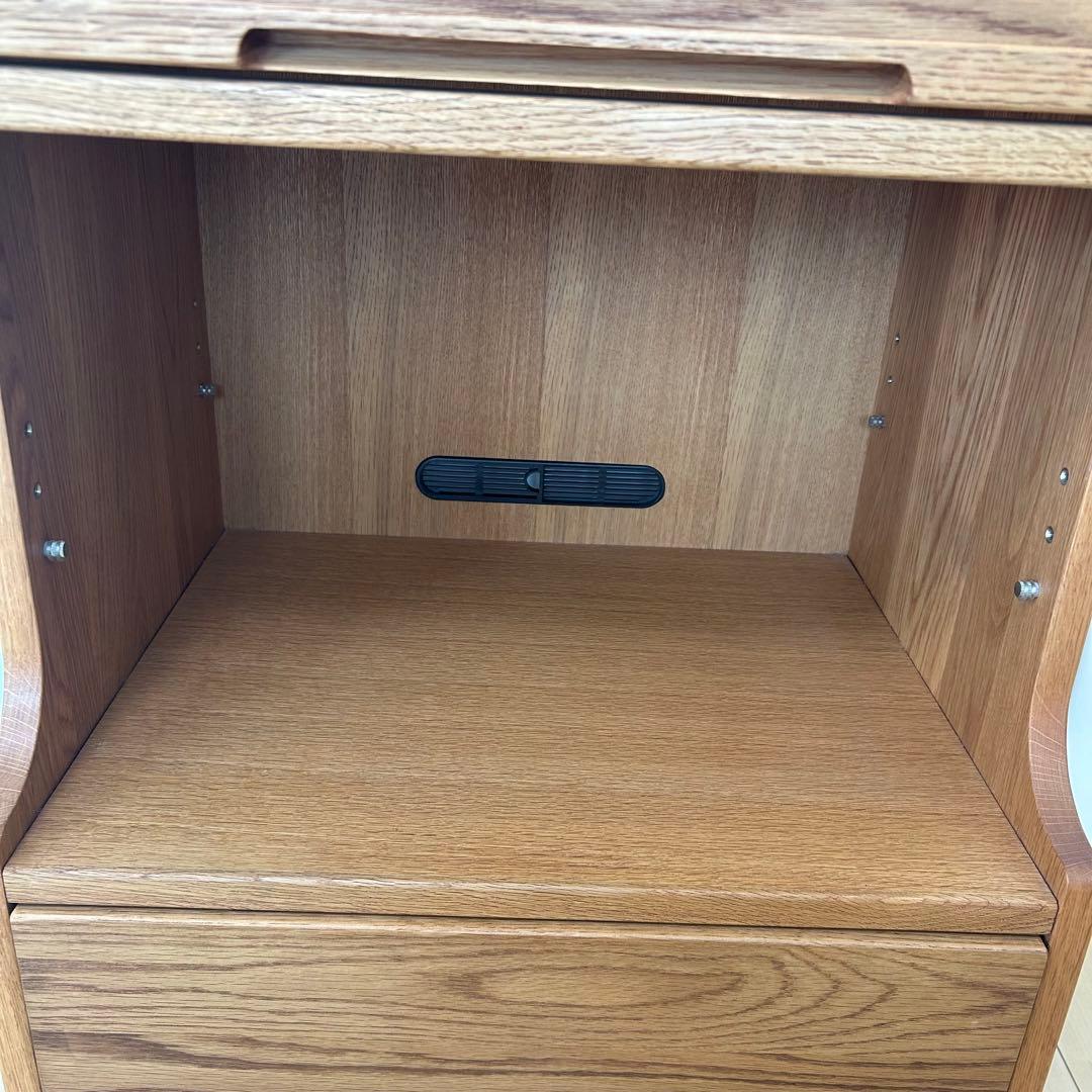 起立木工　廃盤　ノーラ　レンジ台　キッチンカウンター　ナラ材　コンセント付PSE