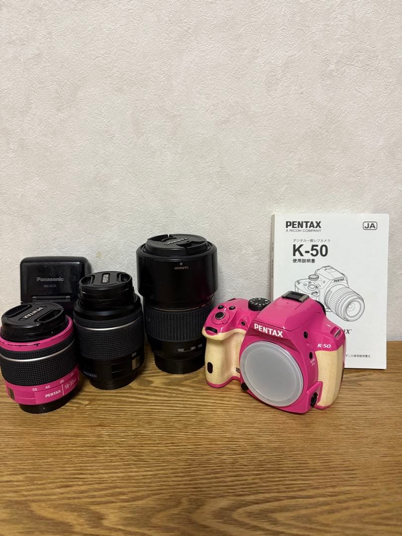 PENTAX K-50 ピンク レンズ3本セット