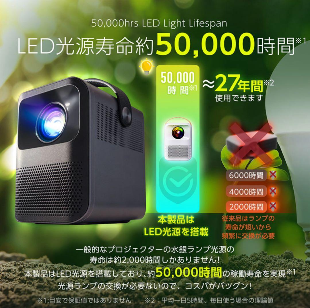 TOKAIZ 1080P プロジェクター 本体　白