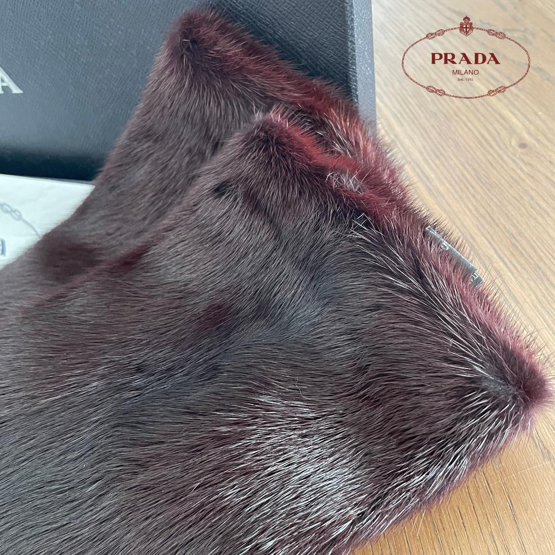 PRADA プラダ ロング手袋 グローブ アームカバー ボルドー