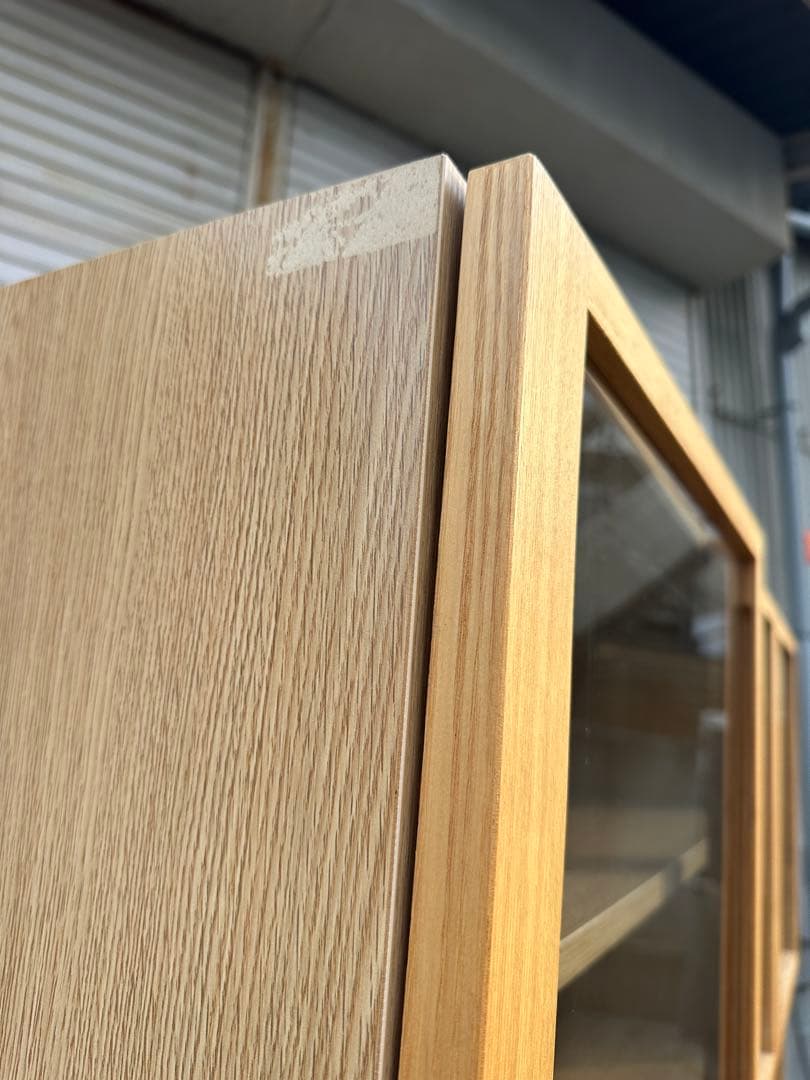 【無印良品】木製カップボード・幅１２０ｃｍ・オーク材【送料込】