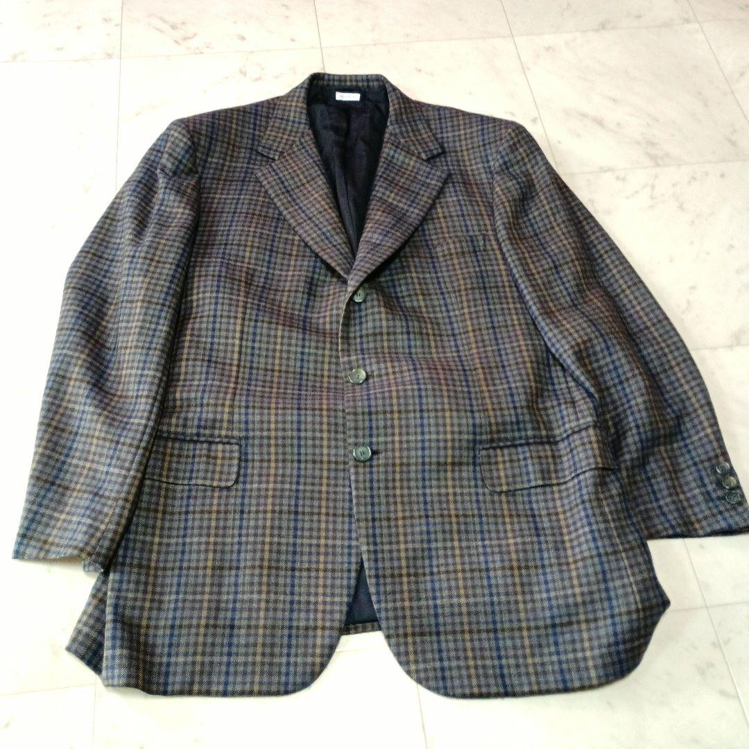 Brioni ブリオーニ チェック柄 カシミヤ テーラードジャケット 44