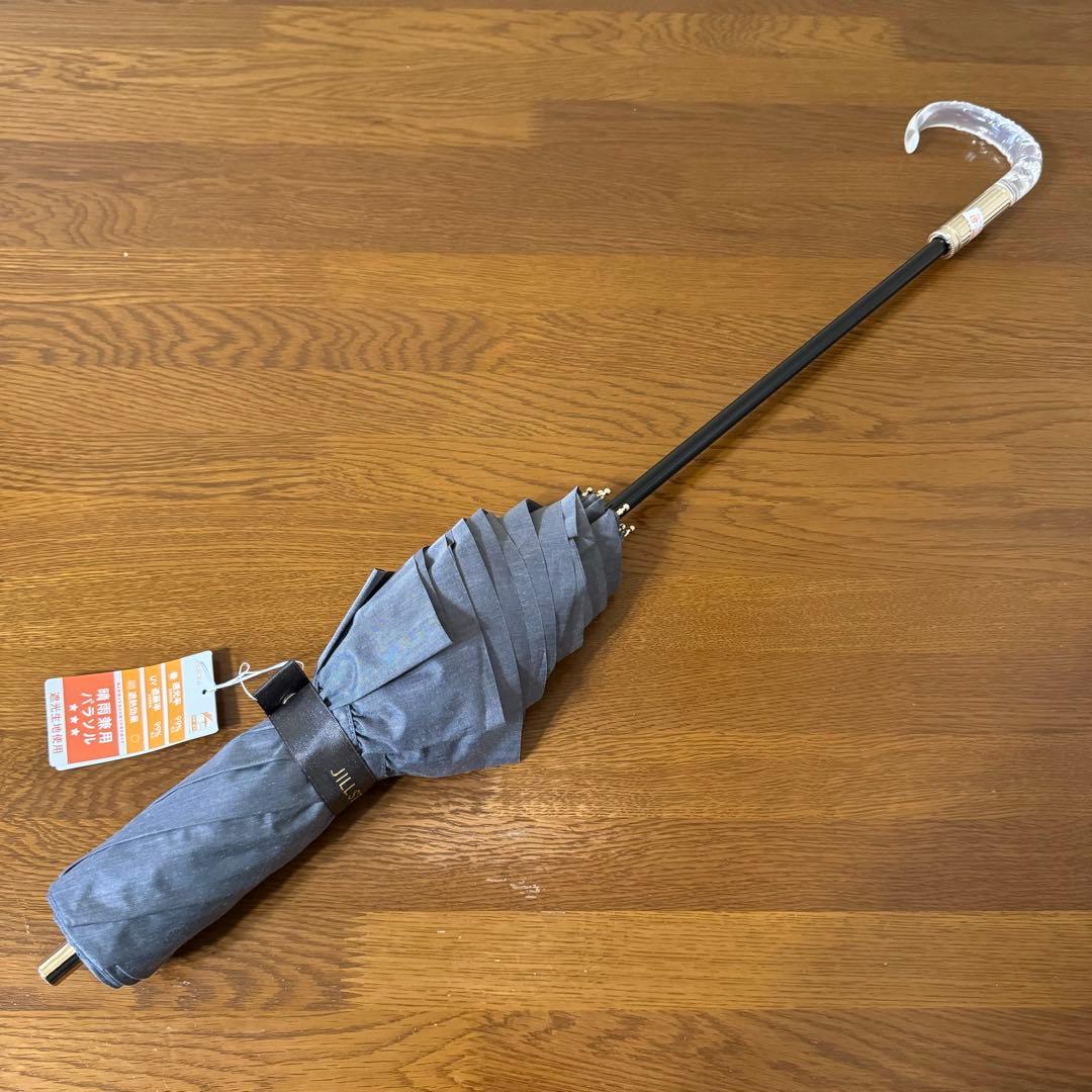 ★新品★ジルスチュアート　晴雨兼用　トップフラット　日傘　フリル　遮光　遮熱